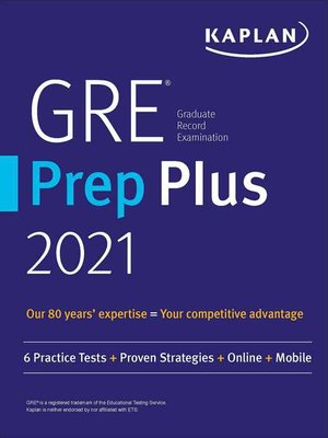 cover image of GRE Prep Plus 2021